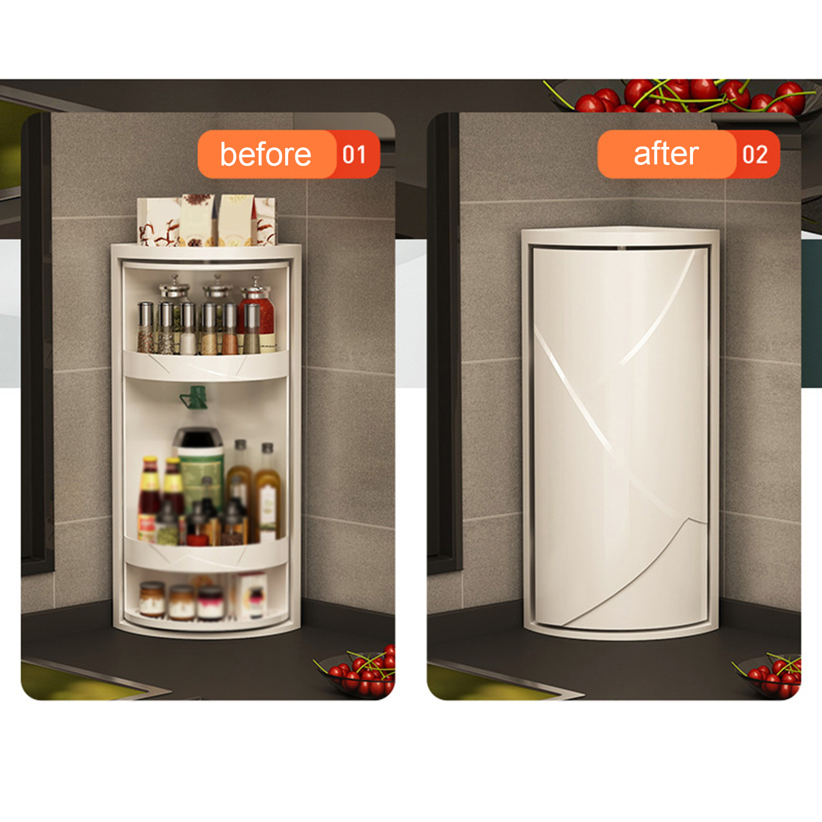 3 Layer Rotating Triangle Shel - Food Storage Locker recension och pris