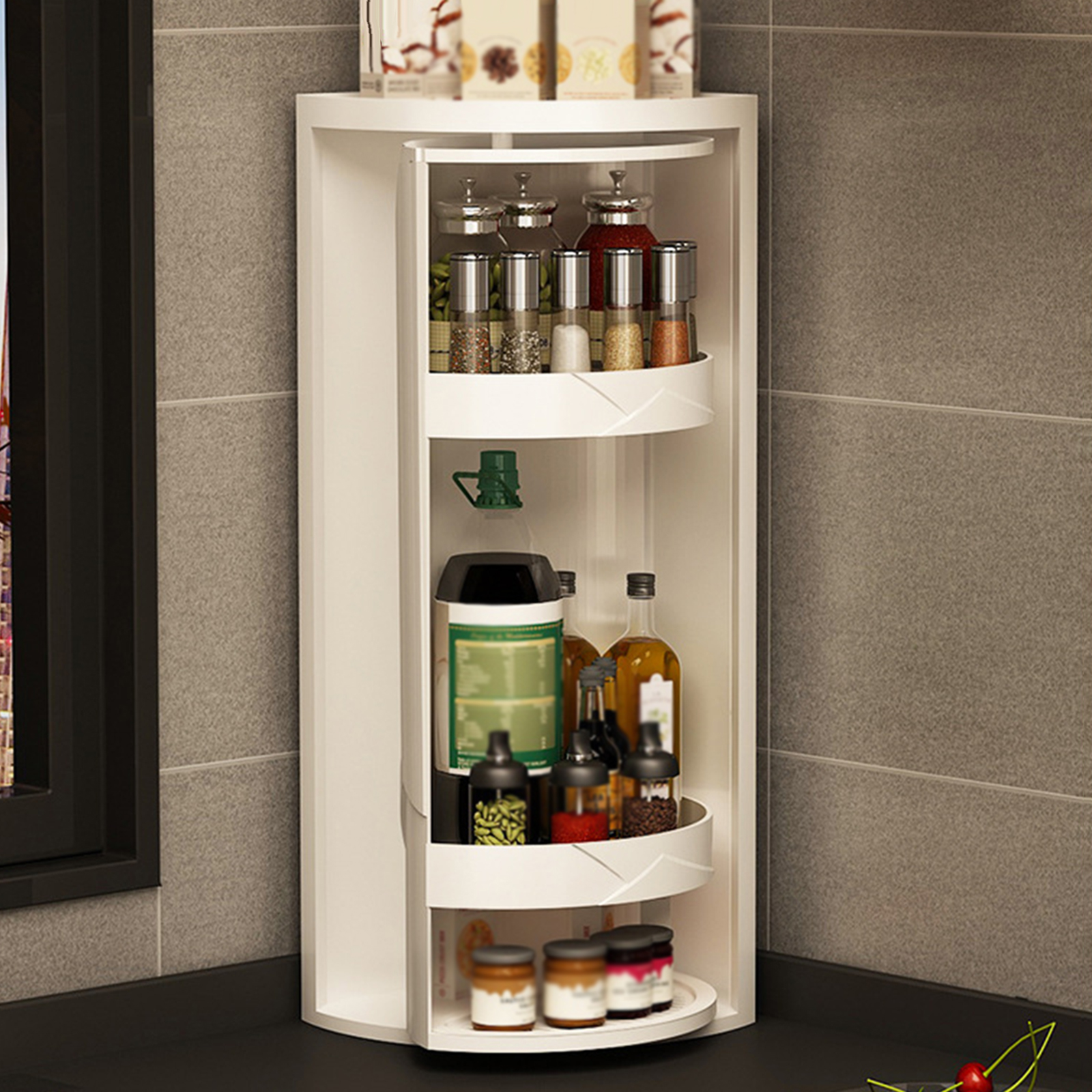 3 Layer Rotating Triangle Shel - Food Storage Locker recension och pris