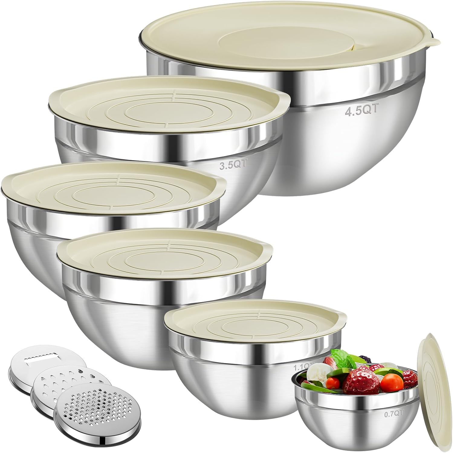 Mixing Bowls with Lids Set 6PC - Food Storage Bowls recension och pris