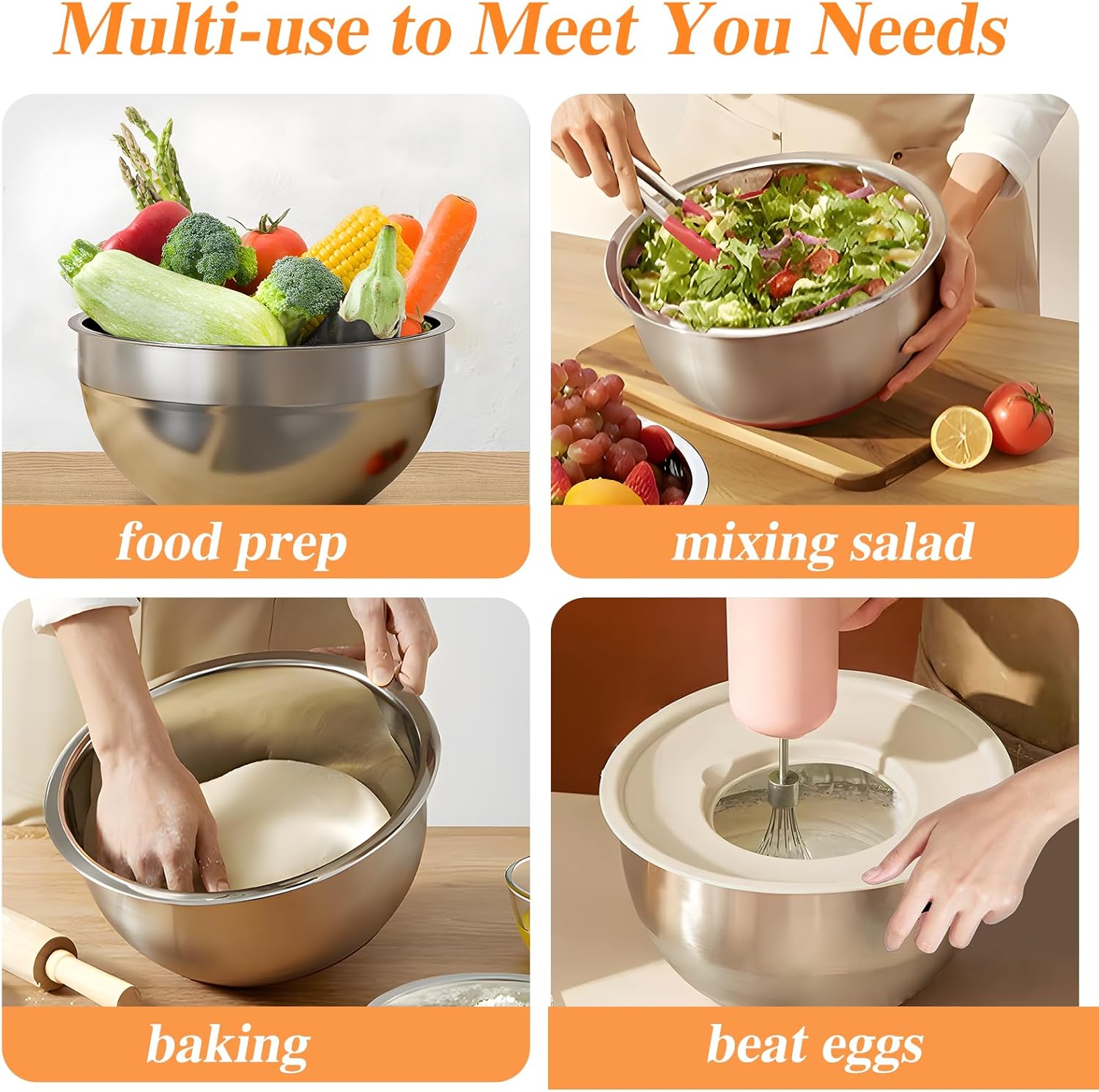 Mixing Bowls with Lids Set 6PC - Food Storage Bowls recension och pris