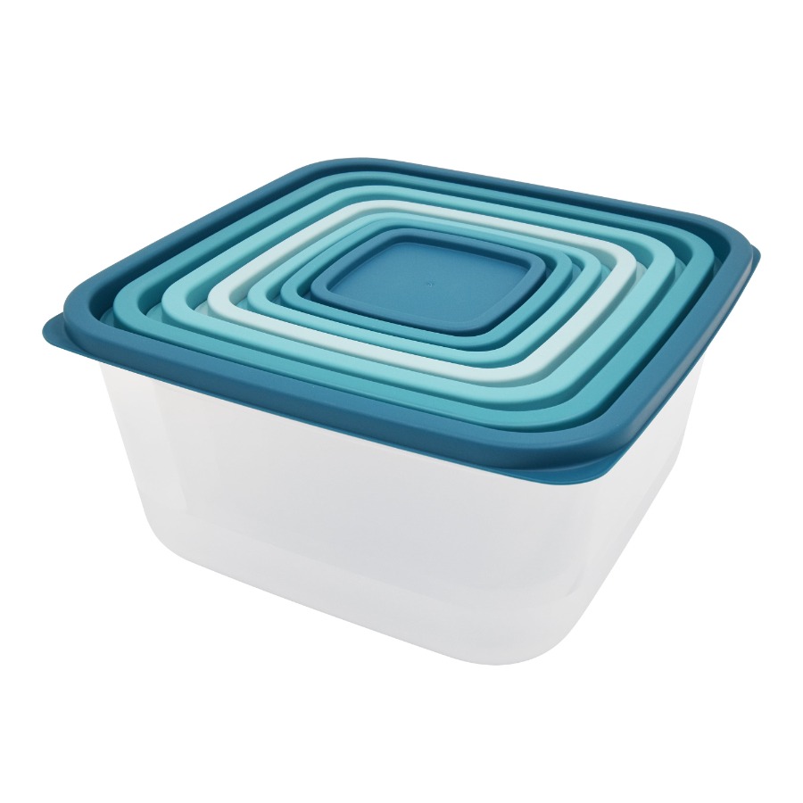 2 pack 14 Piece Teal Plastic F - Food Storage Meal Prep recension och pris