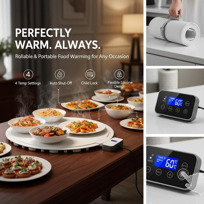 Silicone Heating Mat 24x15 Inc - Portable Food Warmer recension och pris