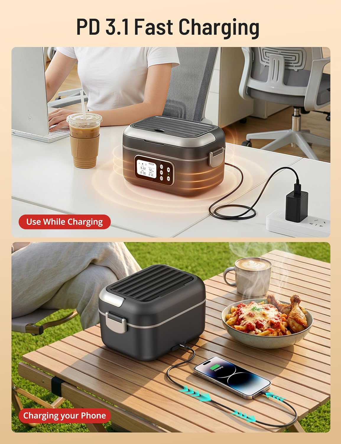 Cordless Electric Lunch Box 1. - Portable Food Warmer recension och pris