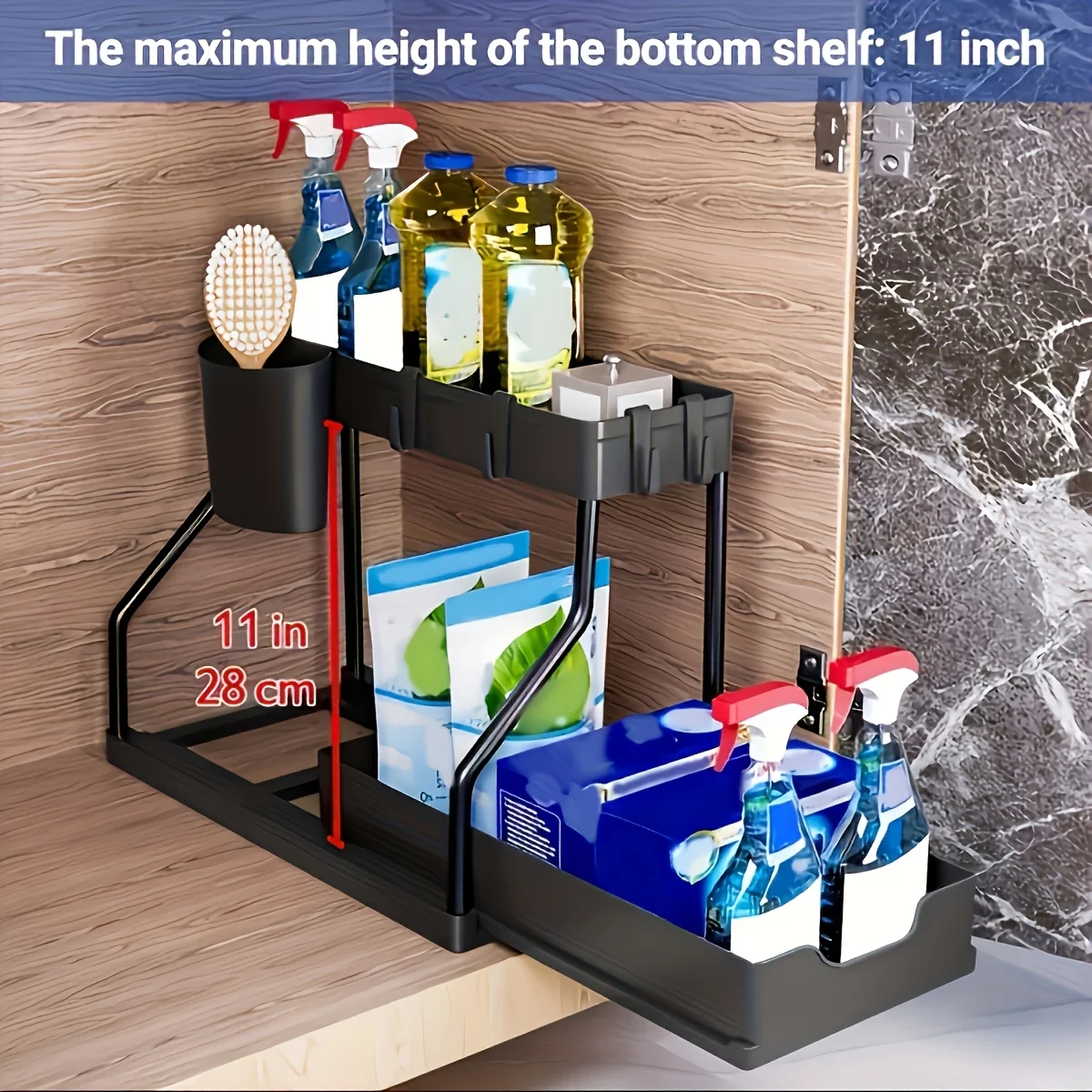 Under Sink Organizer Space Sav - Food Storage Cabinet For Kitchen recension och pris