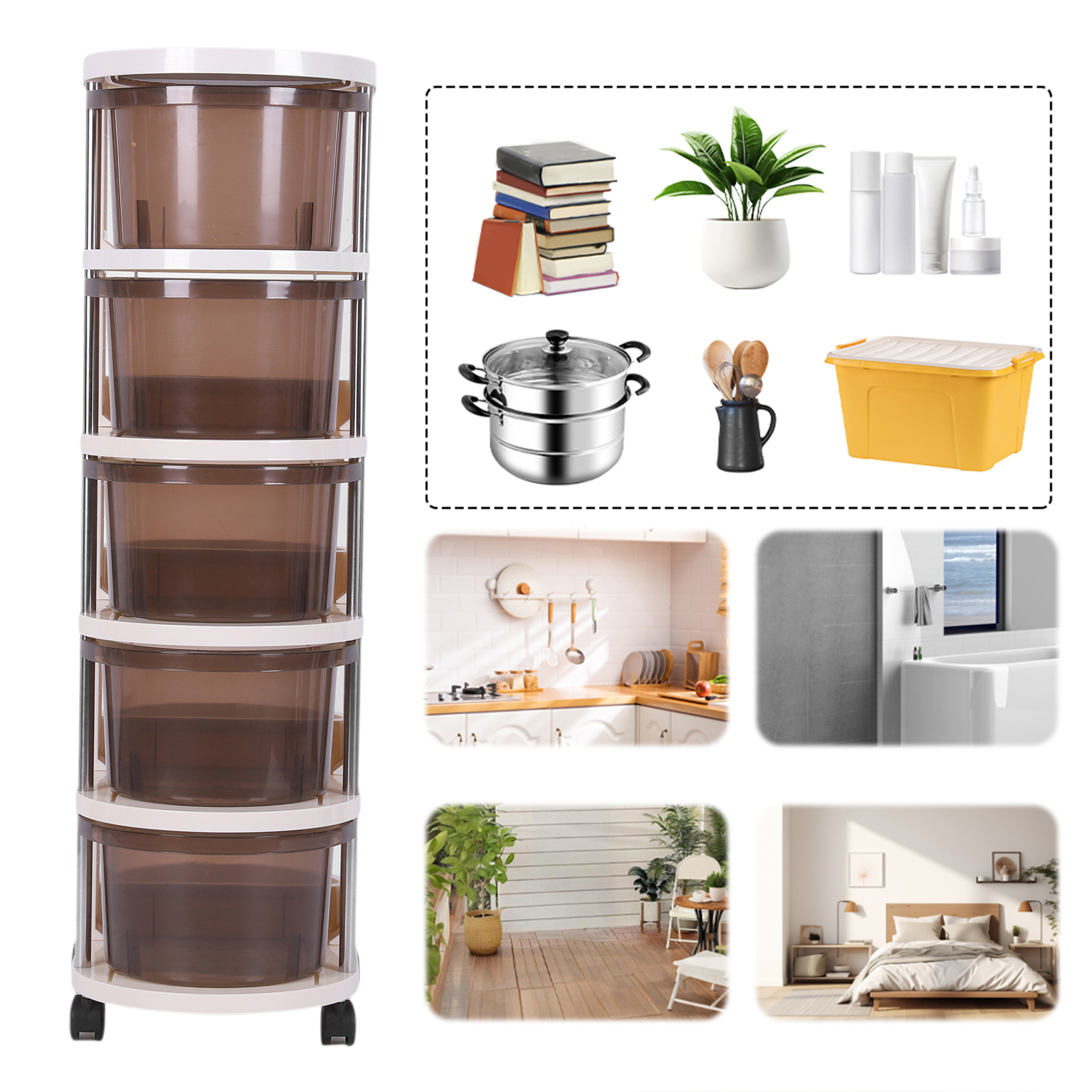 3/4/5-Layers Drawer Style Snac - Food Storage Kitchen Cabinet recension och pris