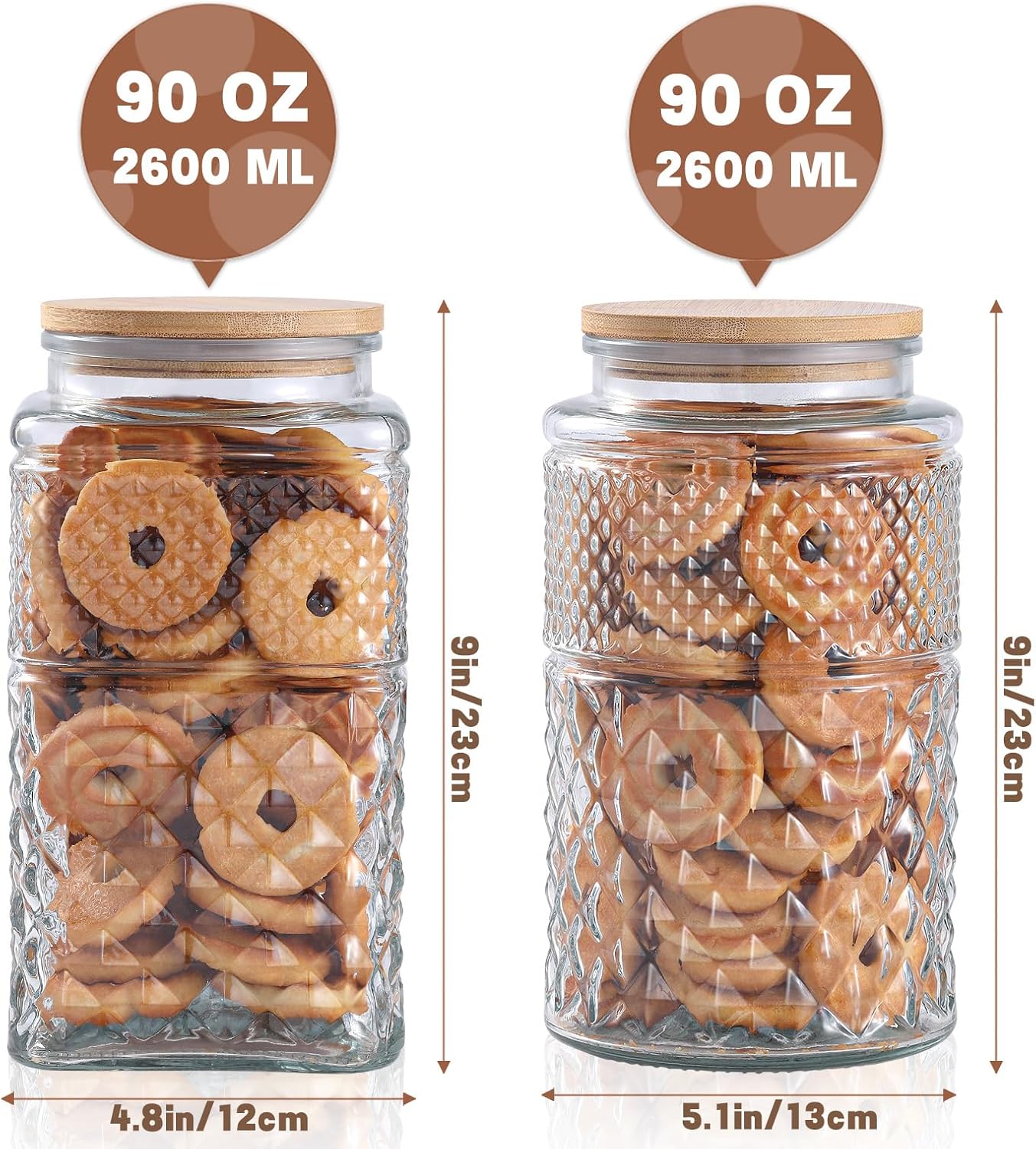 0.7Gallon/2600ml Glass Cookie  - Food Storage Jar Glass recension och pris