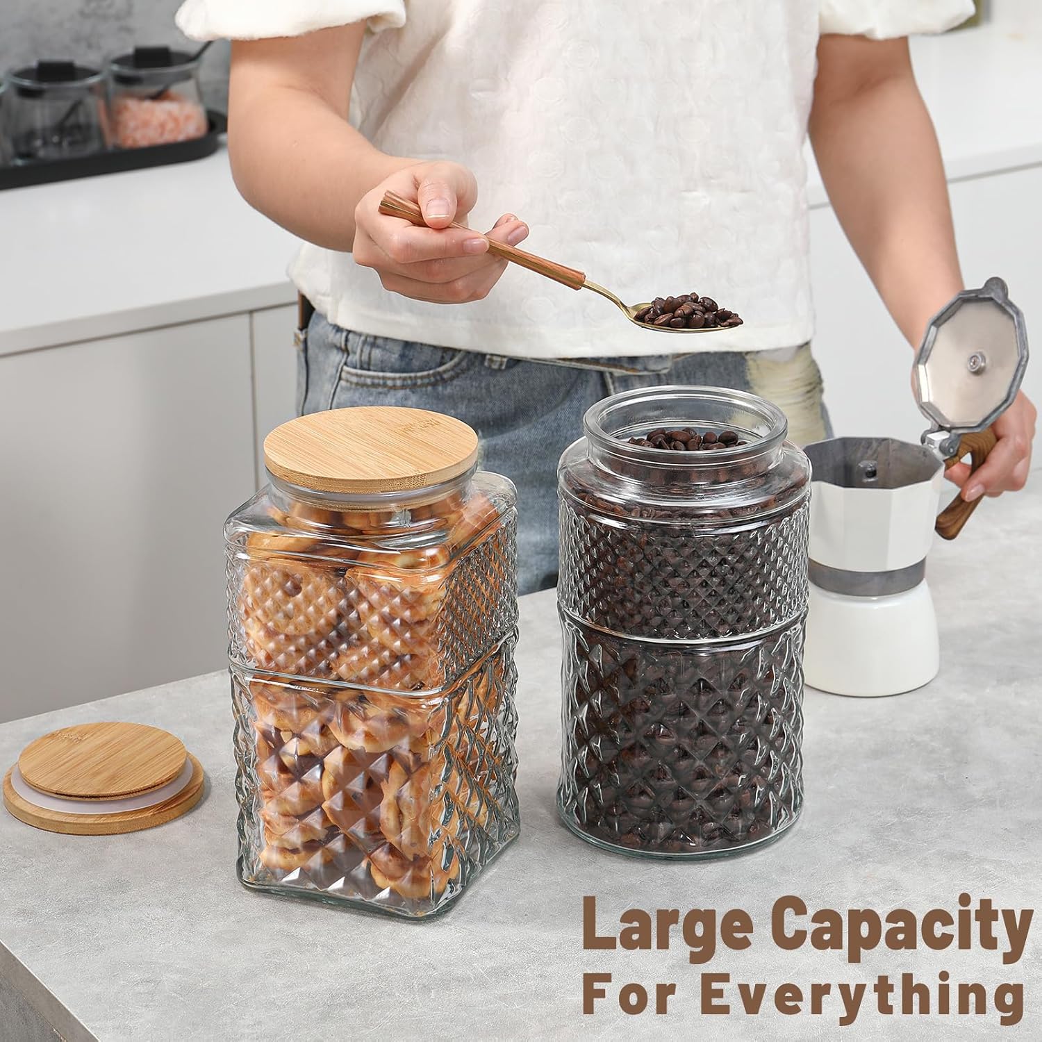 0.7Gallon/2600ml Glass Cookie  - Food Storage Jar Glass recension och pris