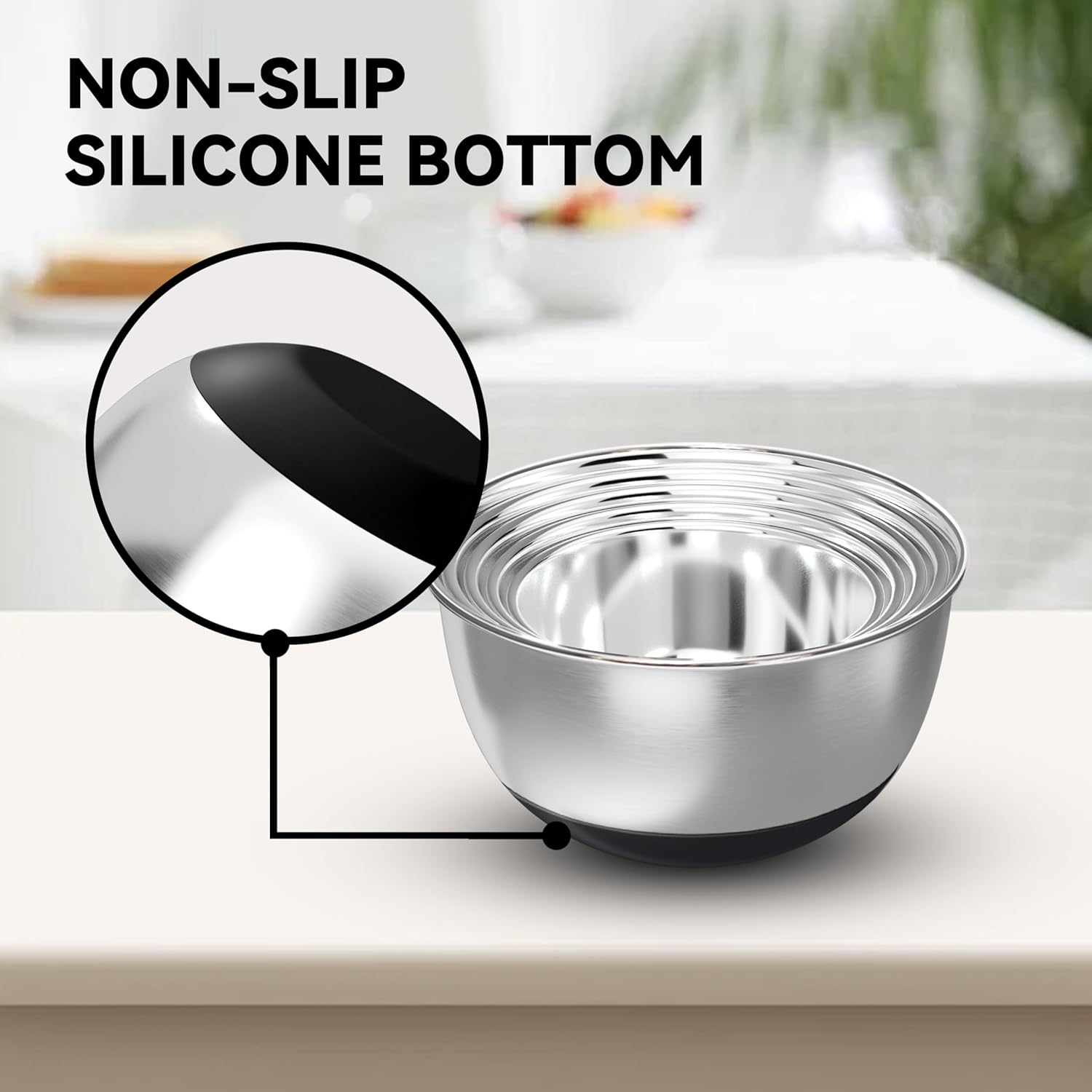 Stainless Steel Mixing Bowls w - Food Storage Bowls recension och pris