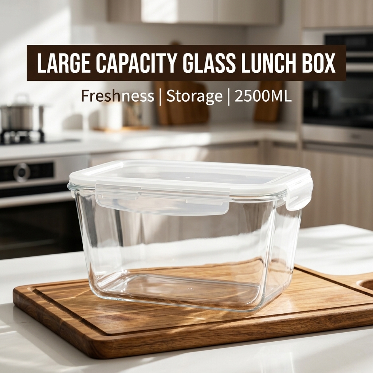 Large Capacity Borosilicate Gl - Food Storage Prep Containers recension och pris