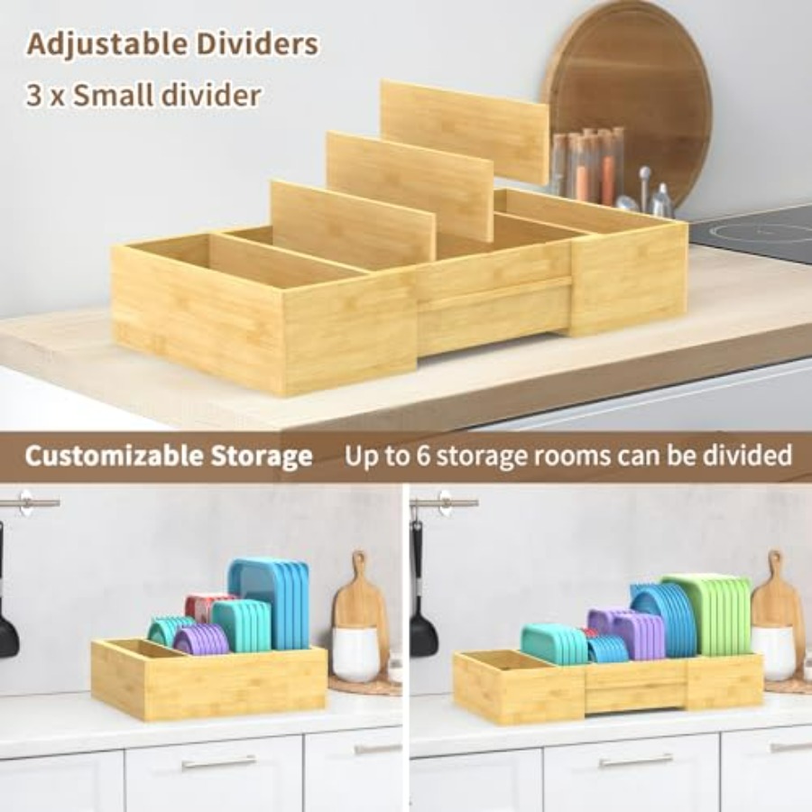Lid Organizer for Cabinet, Bam - Food Storage Kitchen Cabinet recension och pris