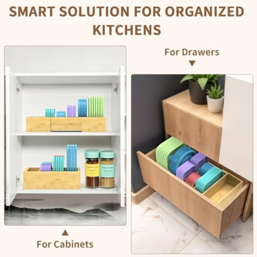 Lid Organizer for Cabinet, Bam - Food Storage Kitchen Cabinet recension och pris