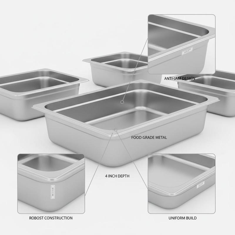 6 Pack Catering Trays Full Siz - Food Storage In Restaurant recension och pris