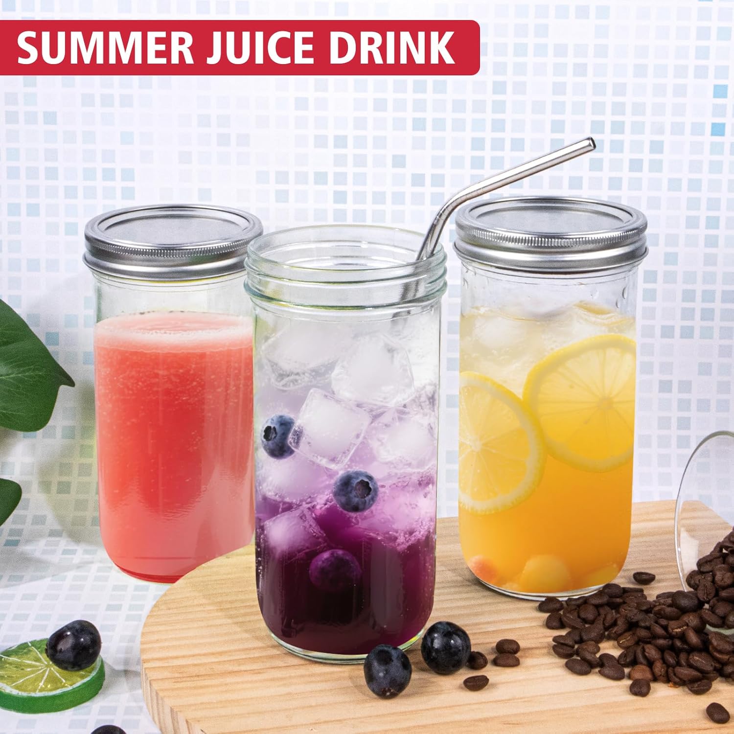 Jars Wide Mouth 6 Pack, 24oz G - Food Storage Jar Glass recension och pris
