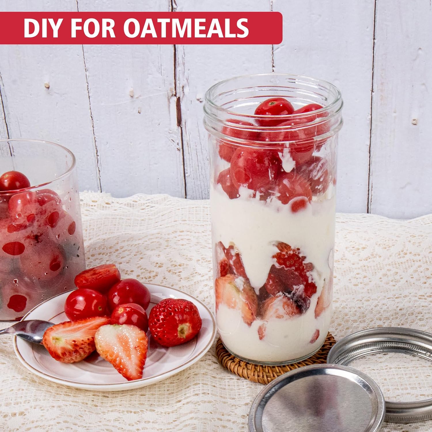 Jars Wide Mouth 6 Pack, 24oz G - Food Storage Jar Glass recension och pris