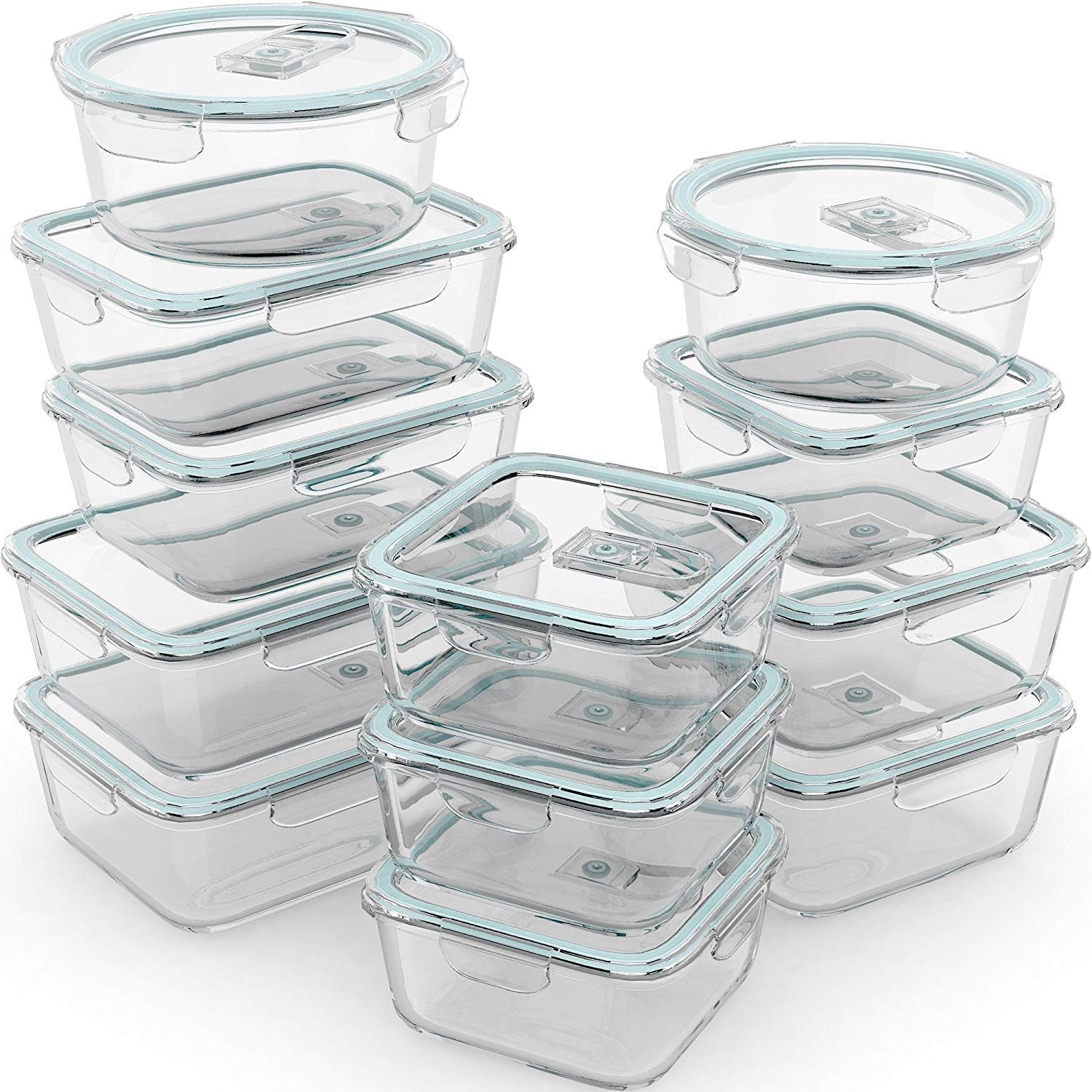 24 Pc Airtight Glass Food Stor - Food Storage Plastic recension och pris