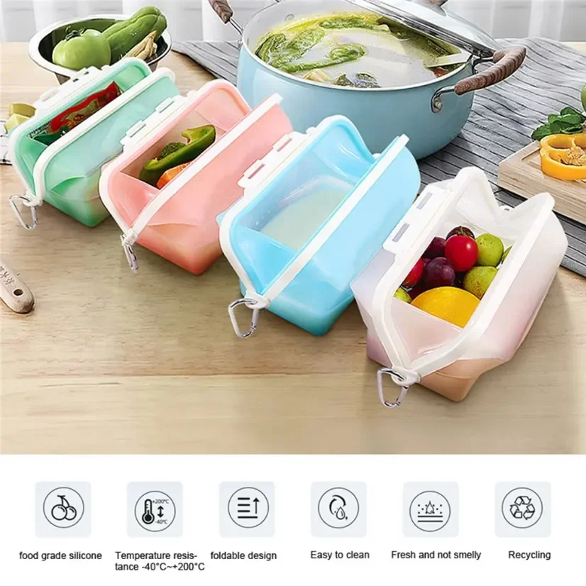 Silicone Travel Premium Reusab - Food Storage Silicone recension och pris