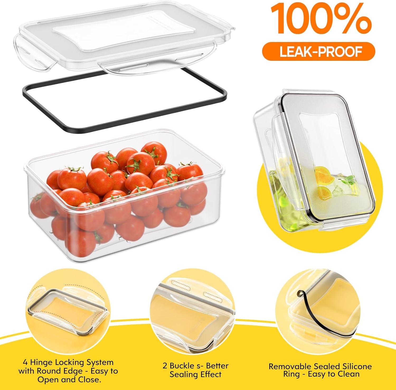 52 PCS Food Storage Containers - Food Storage Plastic recension och pris