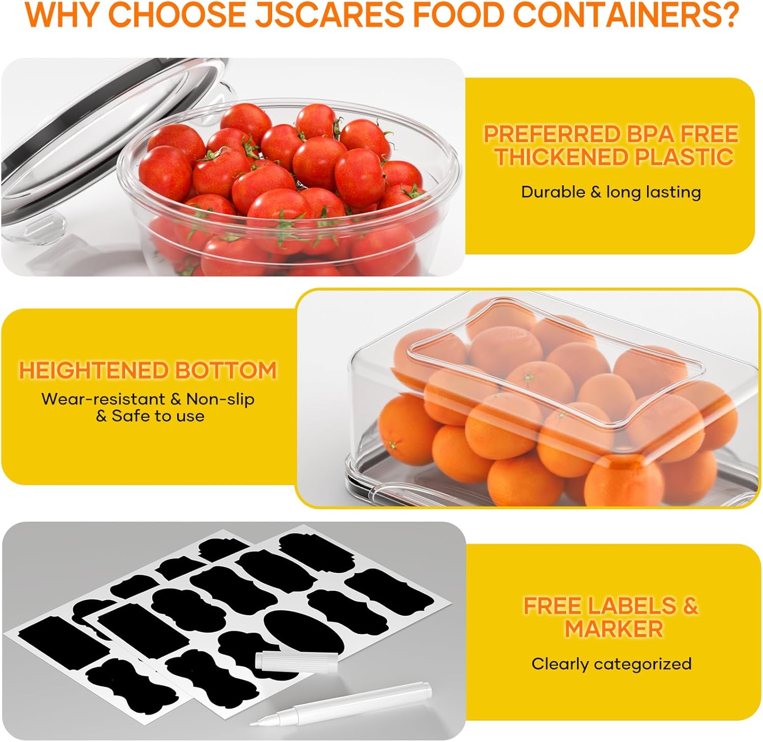 52 PCS Food Storage Containers - Food Storage Plastic recension och pris