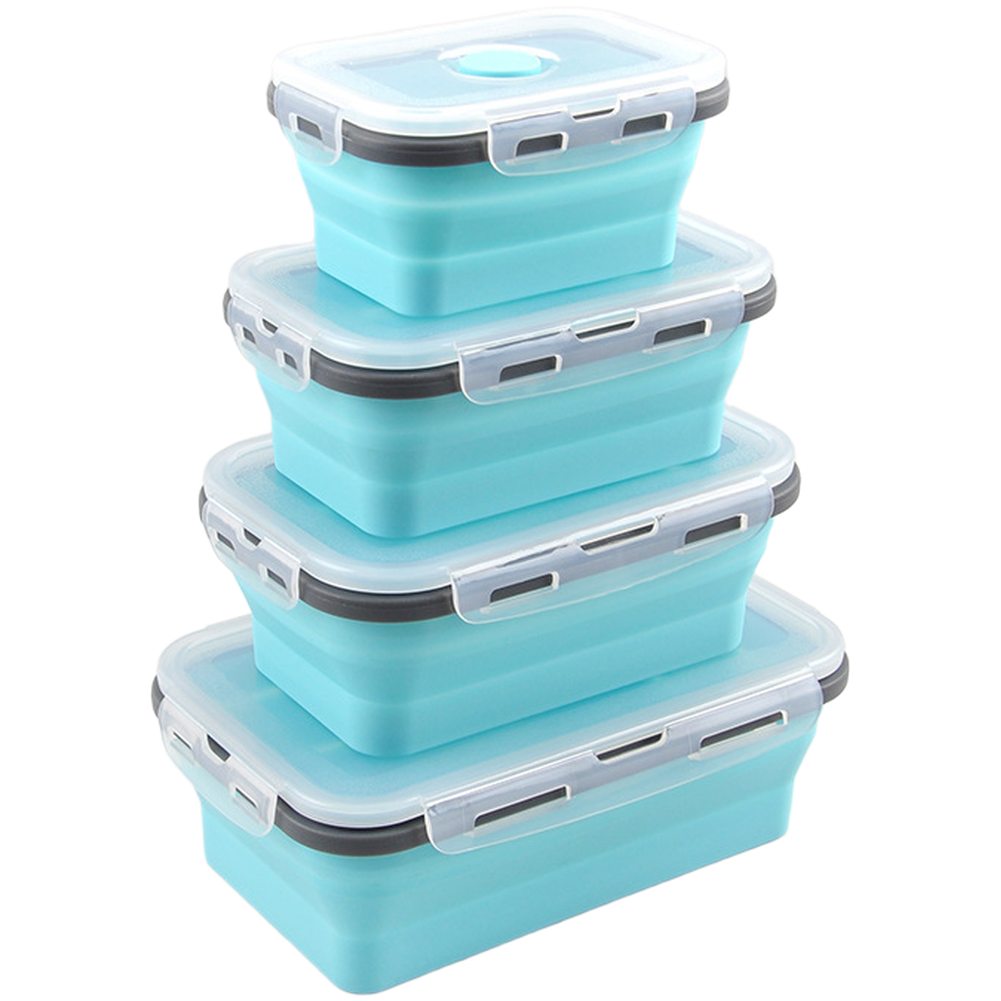 Foldable Silicone Lunch Box Se - Food Storage Silicone recension och pris