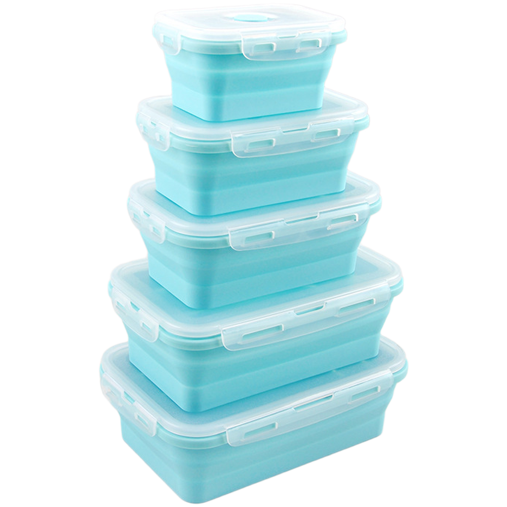 Foldable Silicone Lunch Box Se - Food Storage Silicone recension och pris