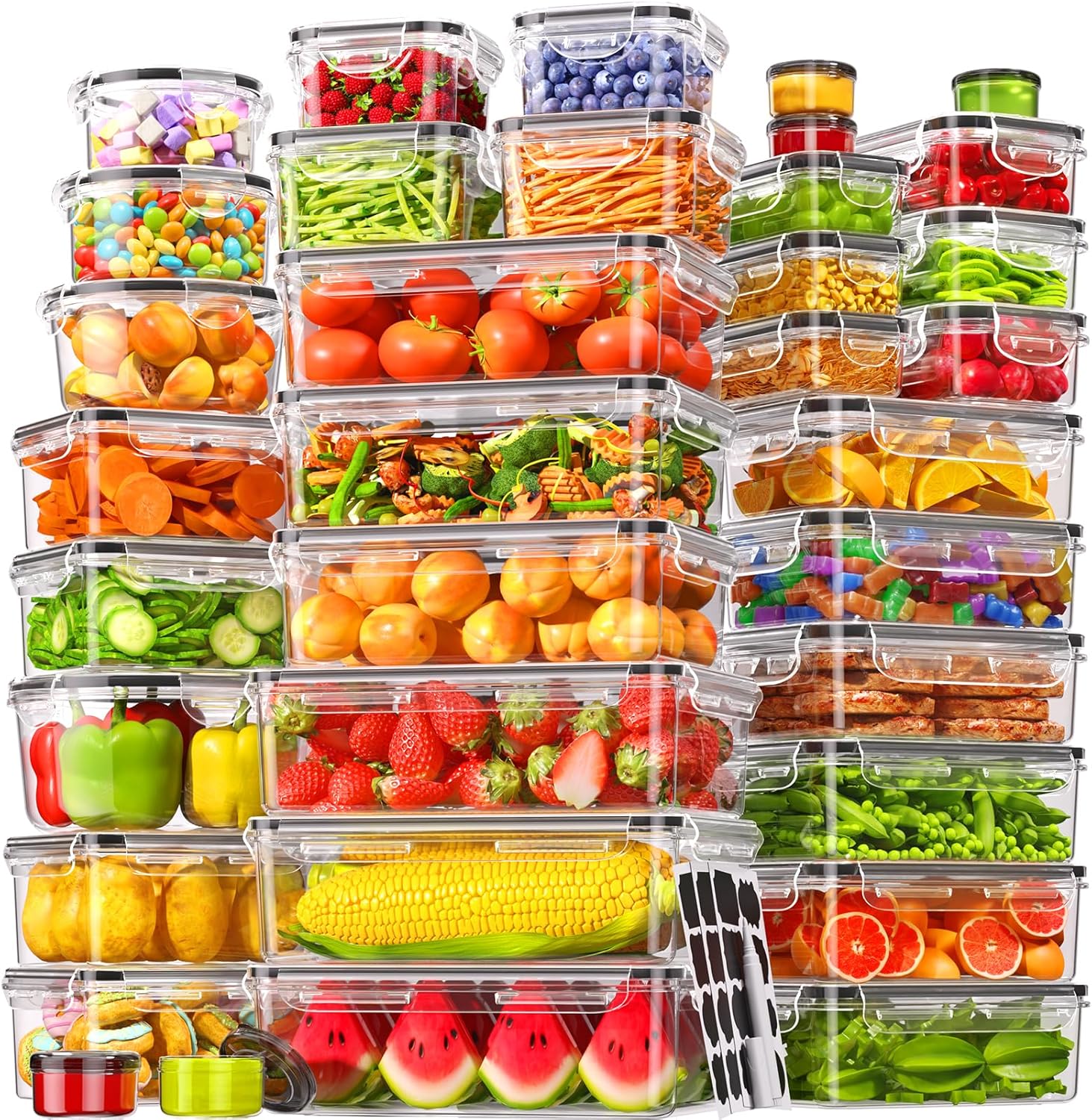 70 Piece Food Storage Containe - Food Storage Kitchen Container Set recension och pris