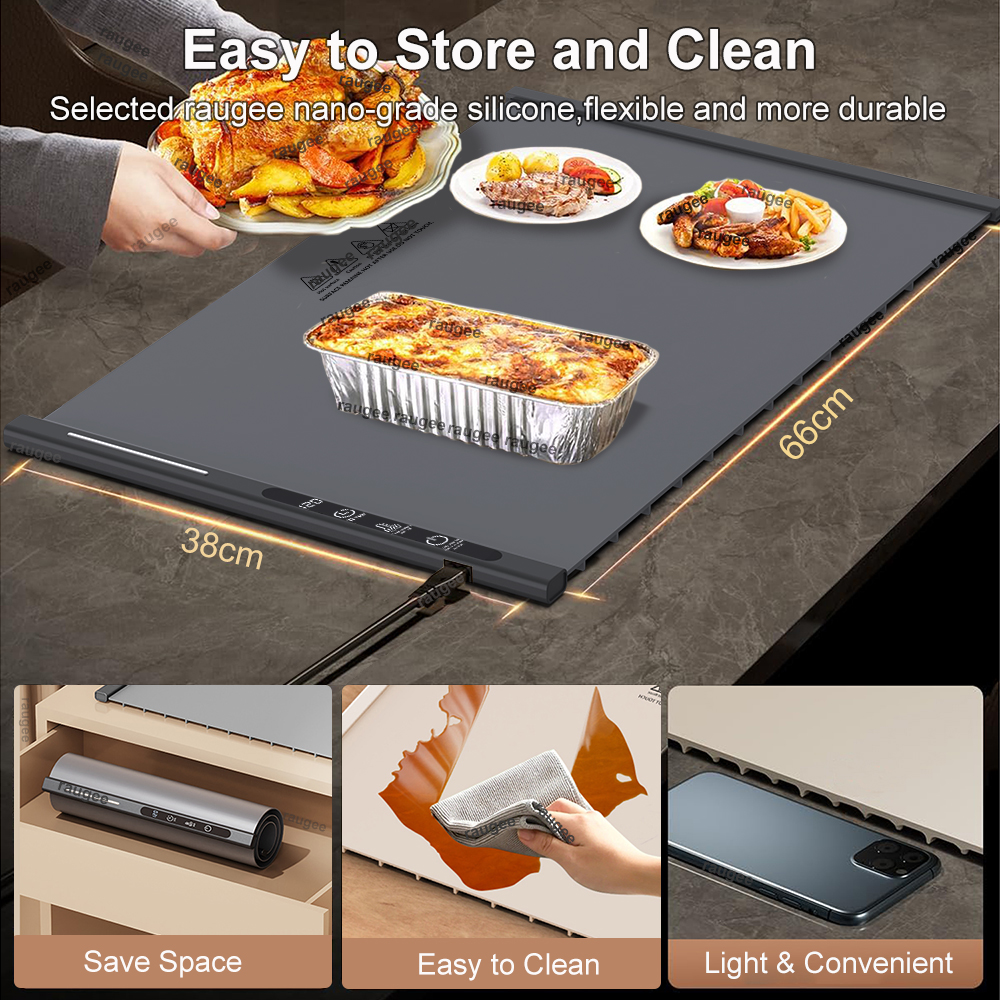 Electric Warming Tray Foldable - Portable Food Warmer recension och pris