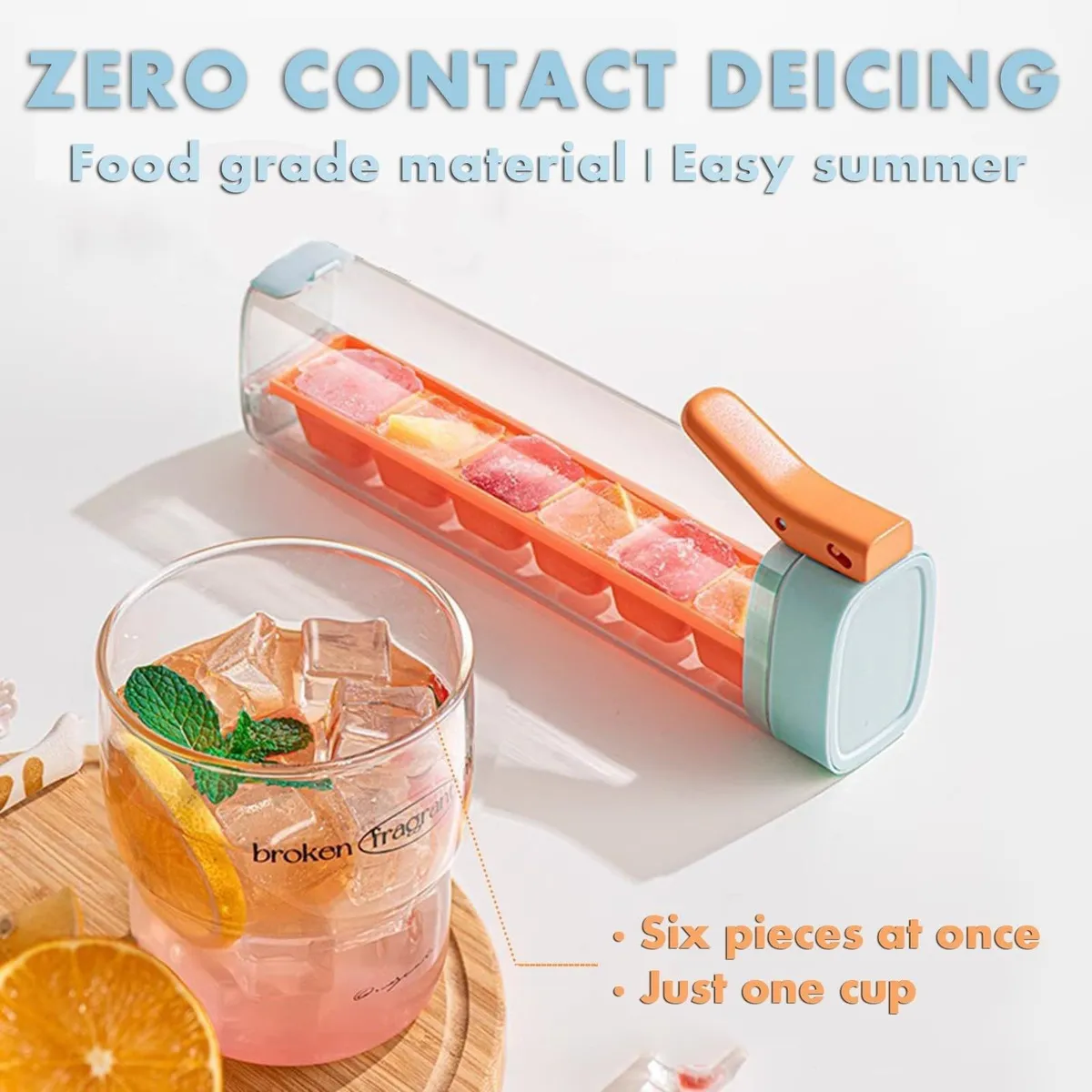 Ice Cube Tray with Lid Easy Re - Food Storage Silicone recension och pris