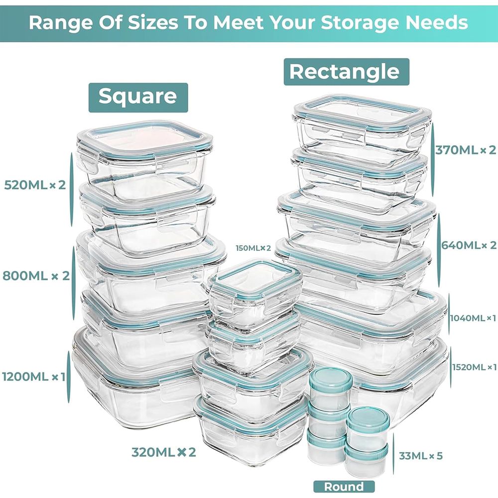 Pc Set Glass Food Storage Cont - Food Storage Box Set recension och pris