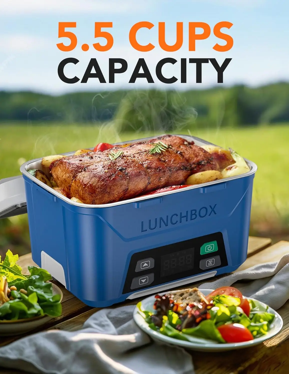 Cordless Electric Lunch Box fo - Portable Food Warmer recension och pris
