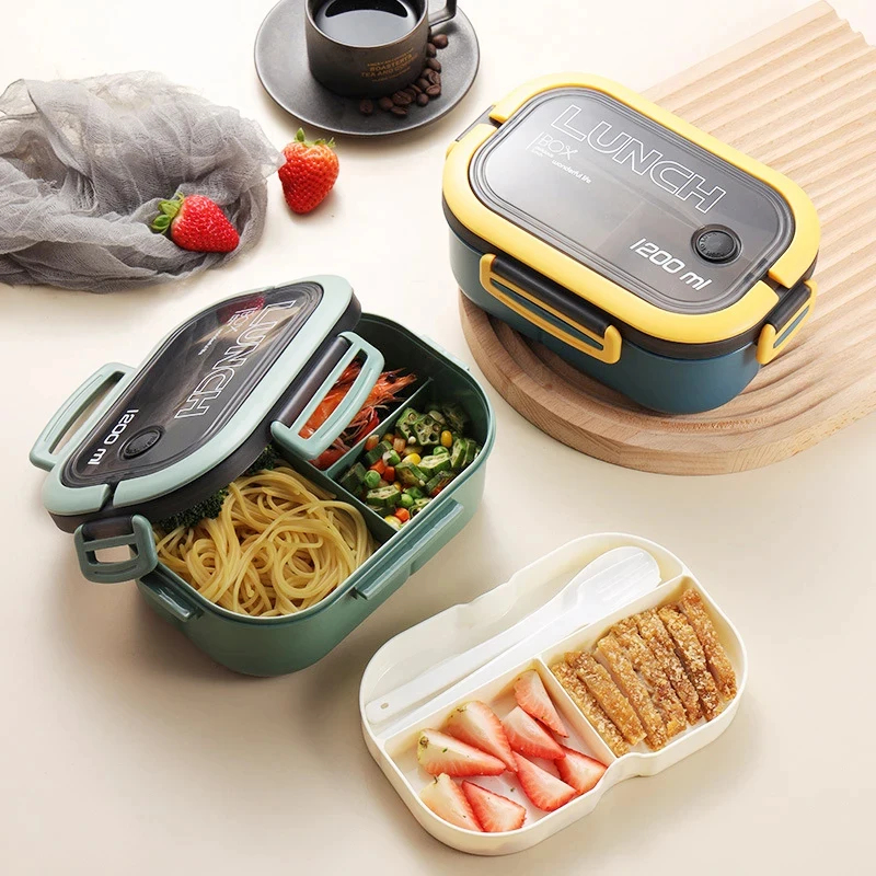 2 Layer Bento Lunch Box With I - Food Storage Hiking recension och pris