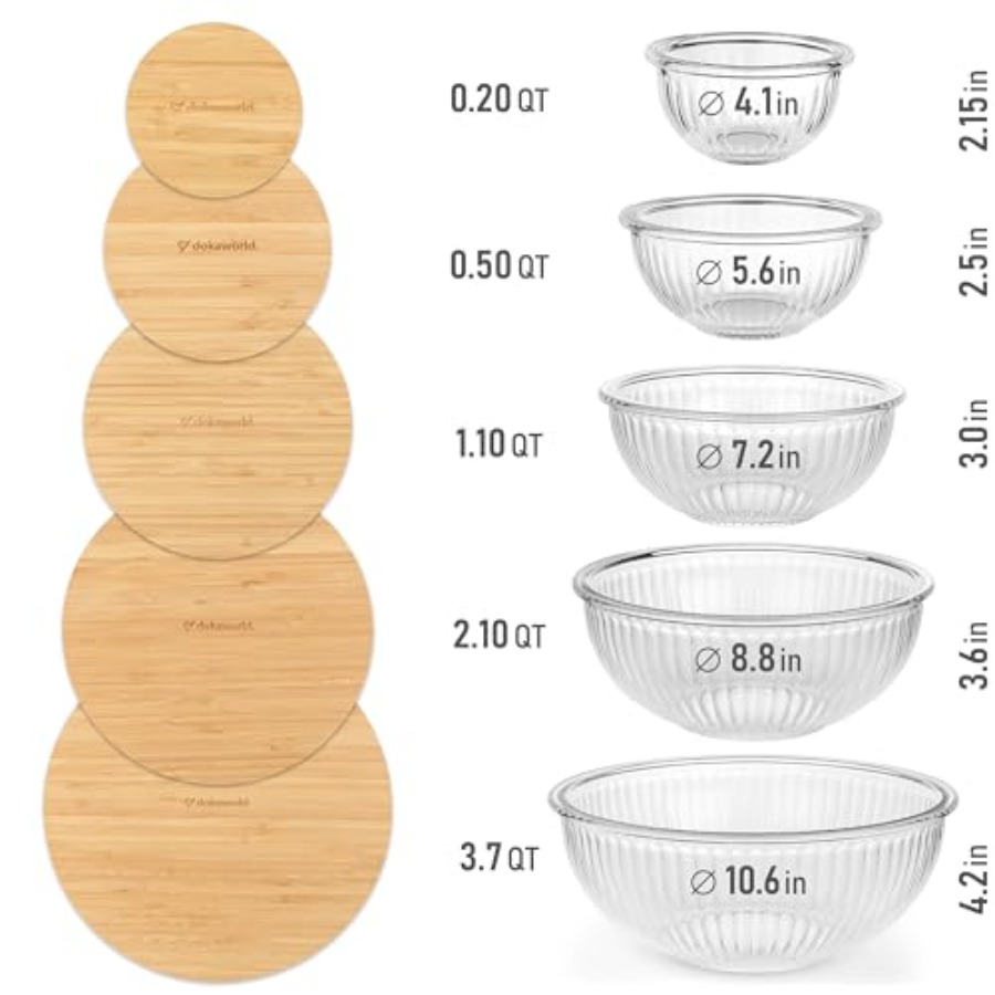 Stackable Space-Saving Set of  - Food Storage Bowls recension och pris