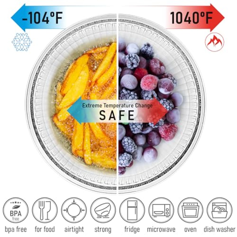 Stackable Space-Saving Set of  - Food Storage Bowls recension och pris