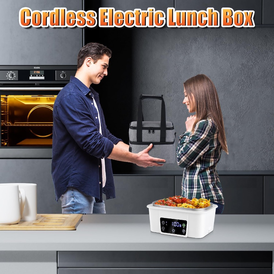 Cordless Electric Lunch Box 16 - Portable Food Warmer recension och pris