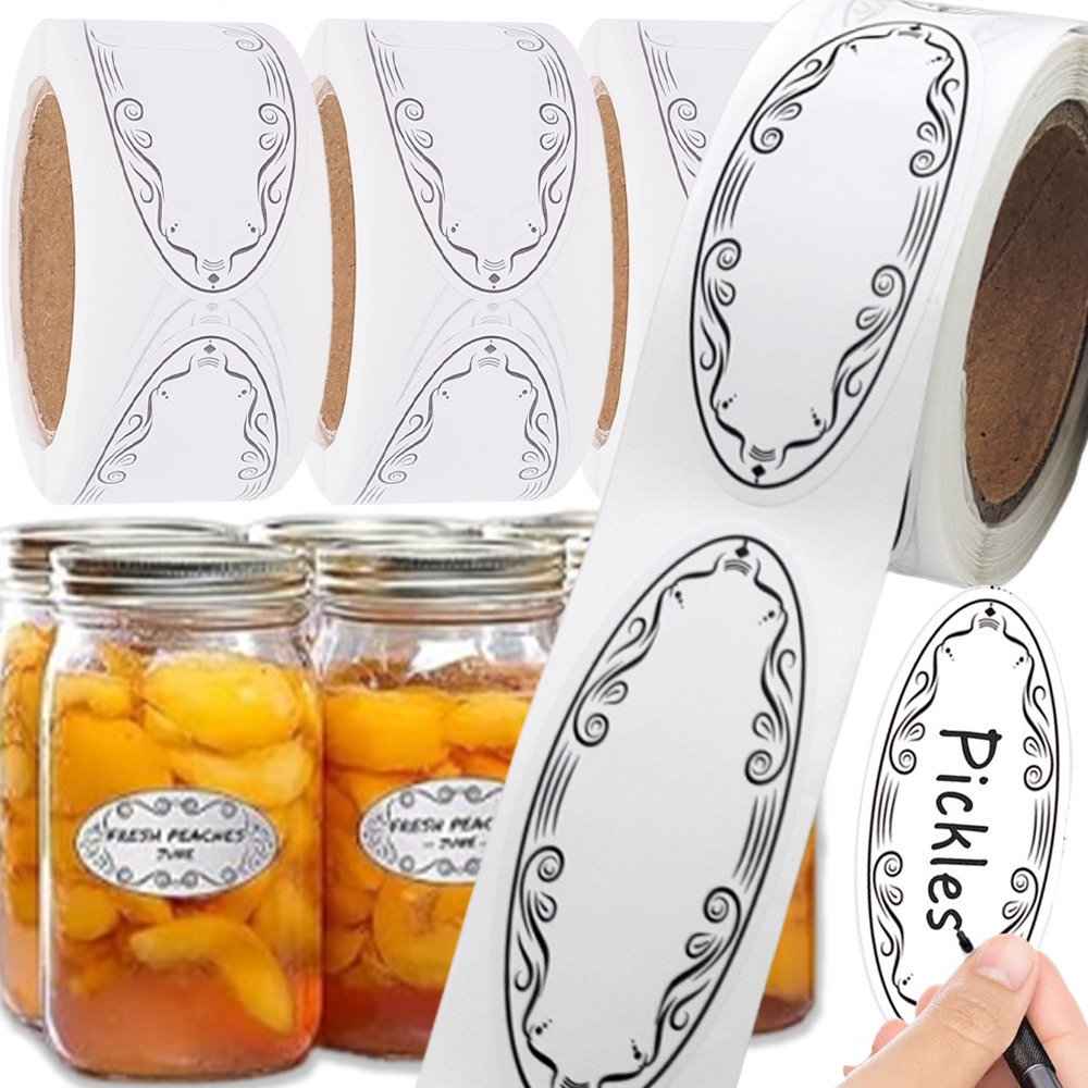 Oval Labels Blank Stickers Foo - Food Storage In Restaurant recension och pris