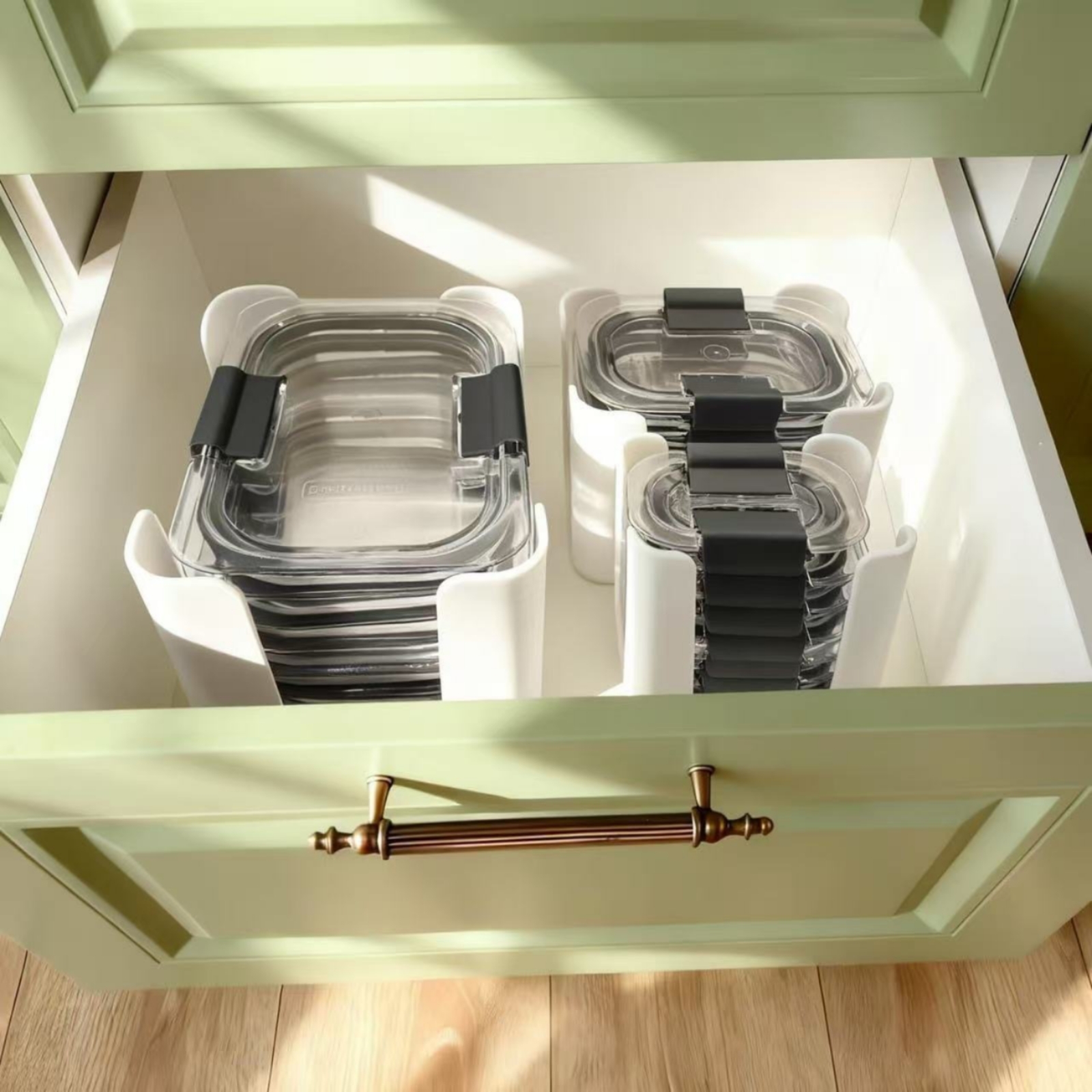 3 Pieces Lid Storage Rack Rect - Food Storage Kitchen Cabinet recension och pris