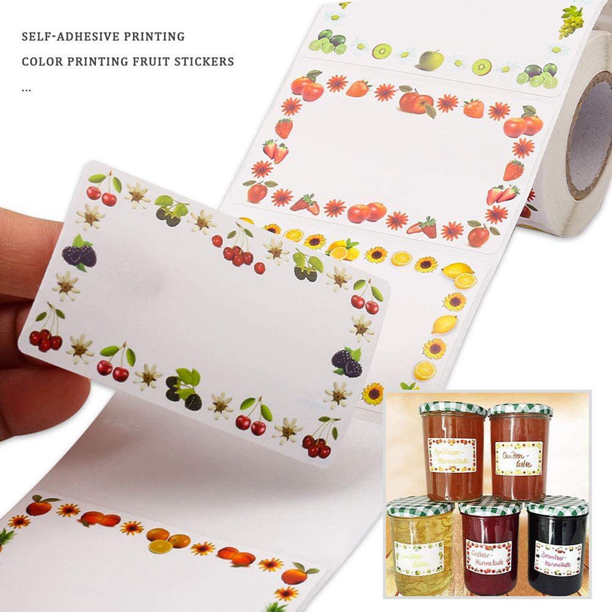 250Pcs Rectangle Canning Label - Food Storage In Restaurant recension och pris