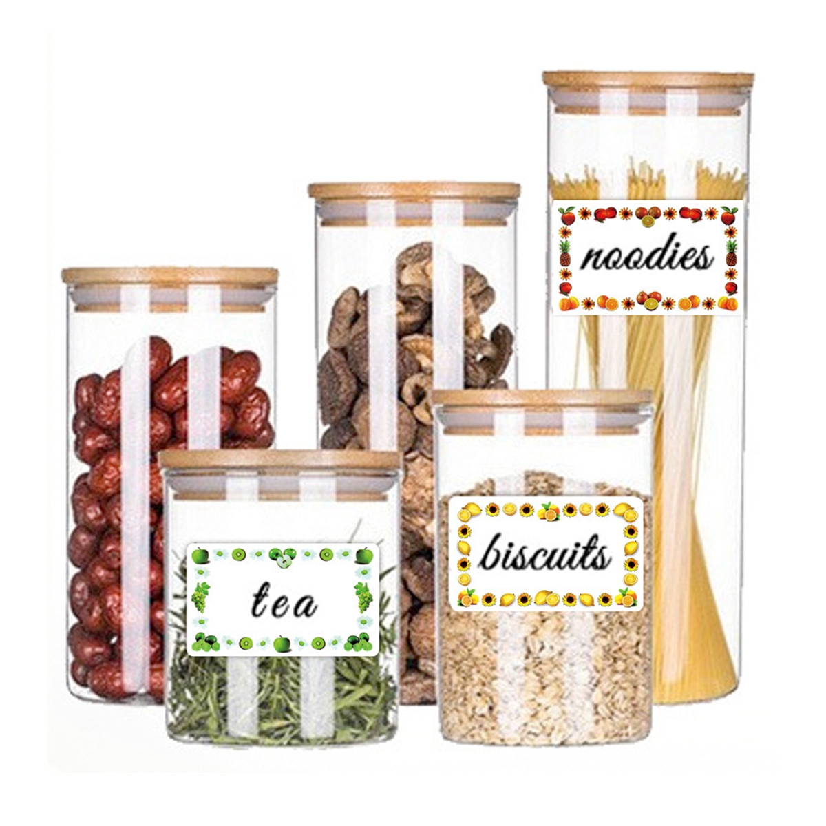 250Pcs Rectangle Canning Label - Food Storage In Restaurant recension och pris