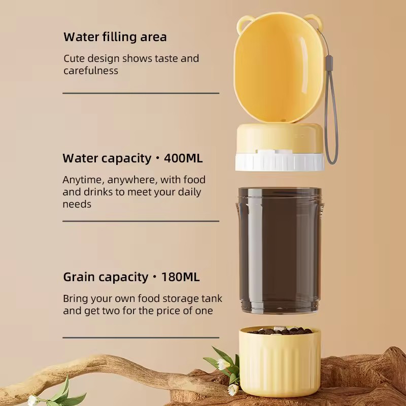 2-in-1 Leakproof Pet Bottle: 4 - Food Storage Hiking recension och pris